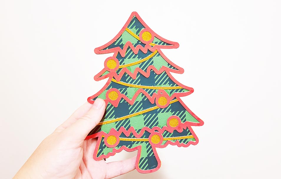 Layered Christmas Tree Free SVG Craft With Catherine