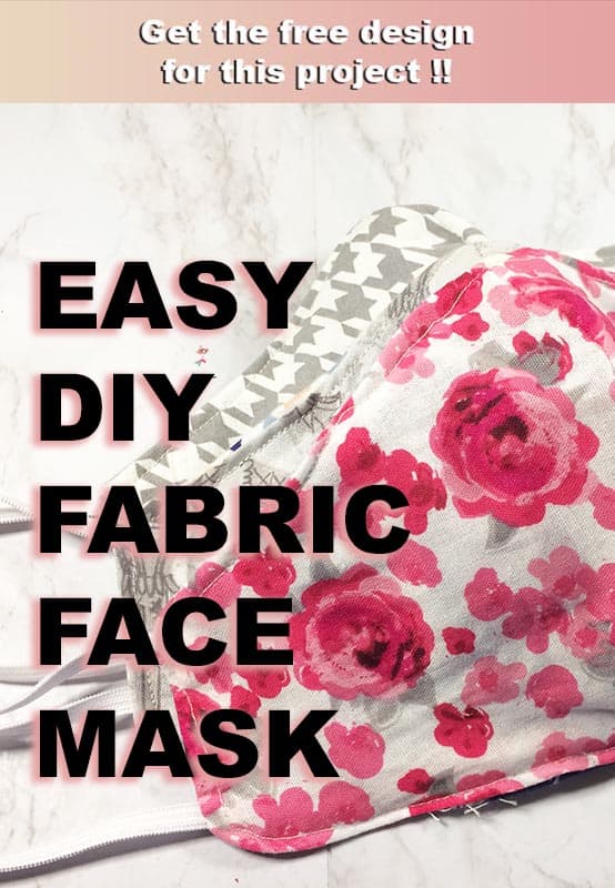Womans easy sew diy face mask - Craft with Catherine