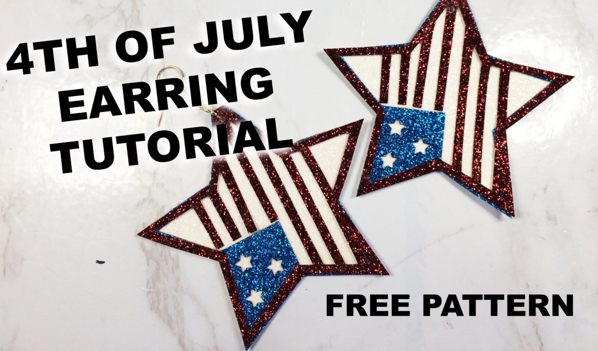 Easy 4th of July earrings