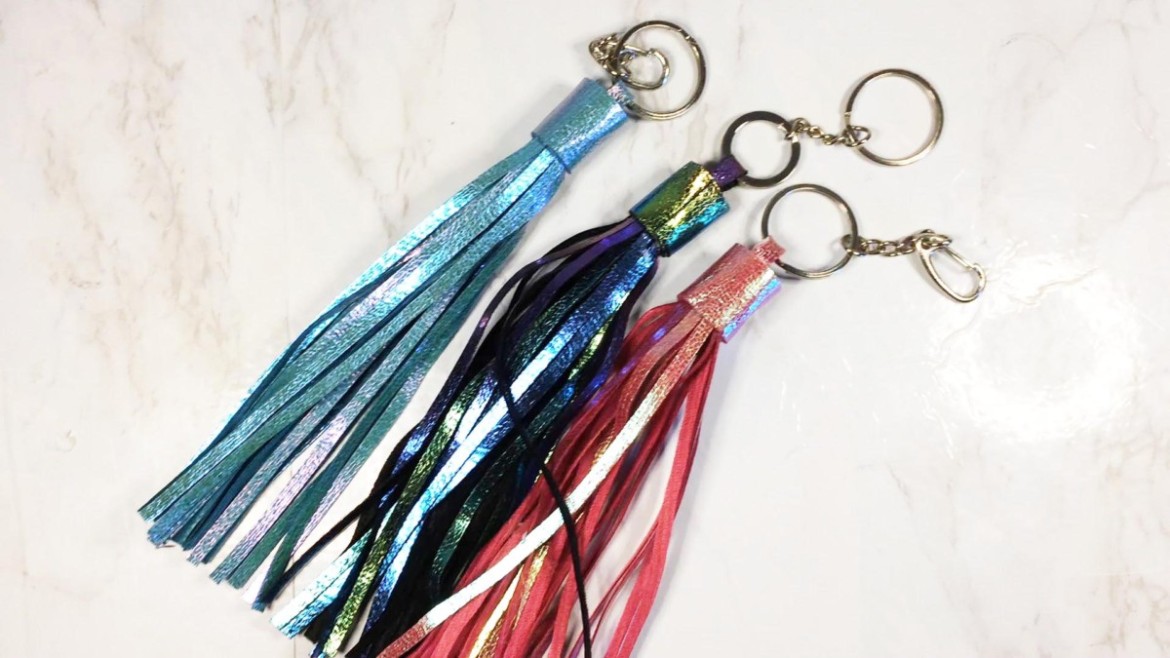 Easy fringe keychain tutorial Craft with Catherine