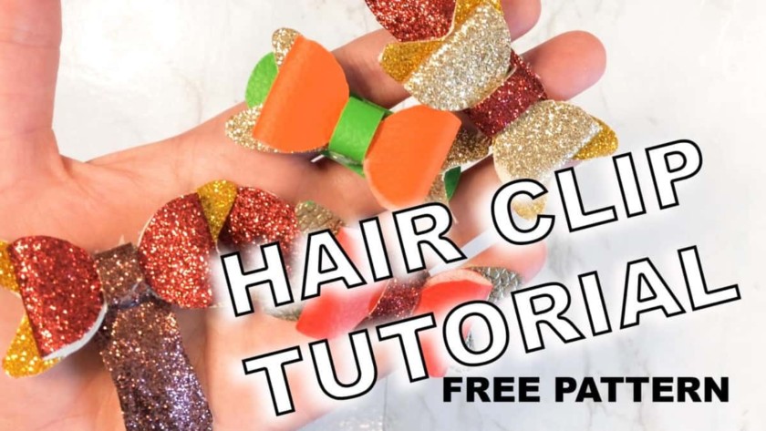 Glitter bow hair clip tutorial