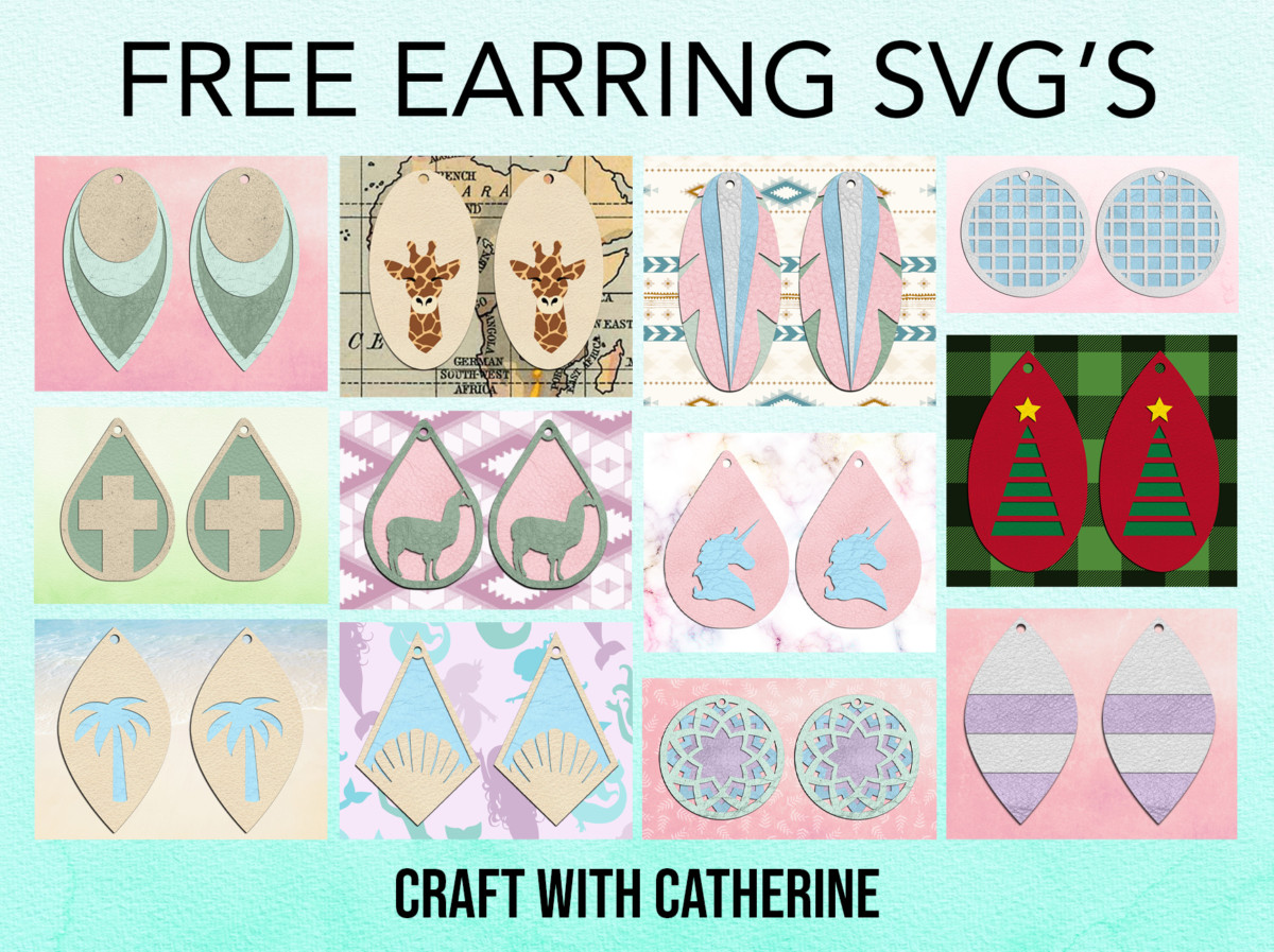 12 Free earring SVG cut files