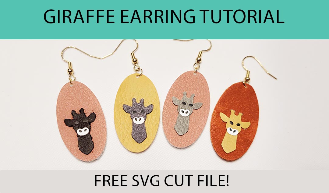 Giraffe Earrings Free SVG cut file
