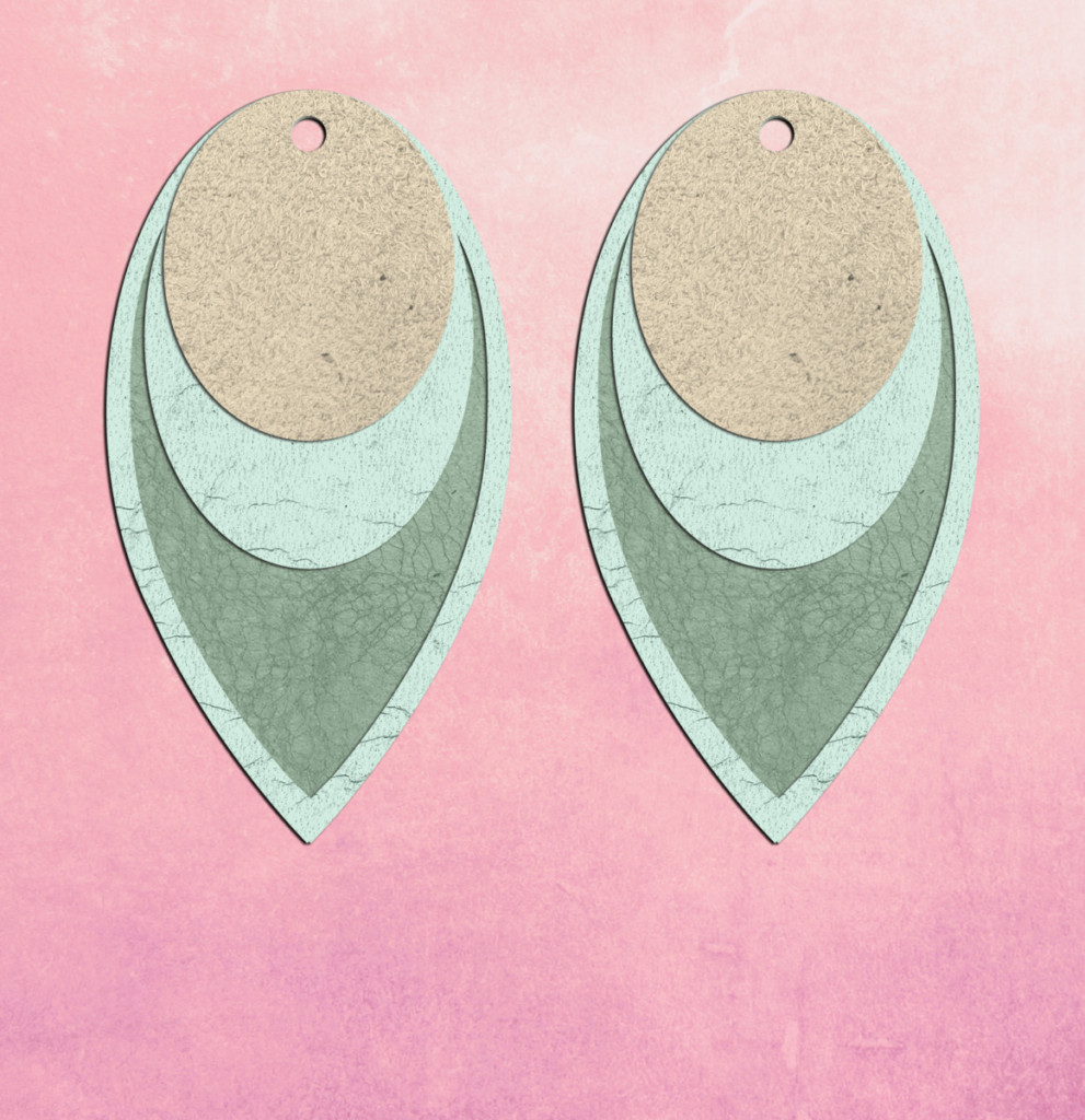 Pink Fashion Earrings SVG