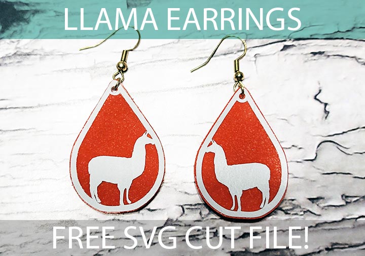 Llama earring SVG cut file