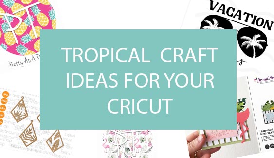 Tropical cricut crafts and supplies