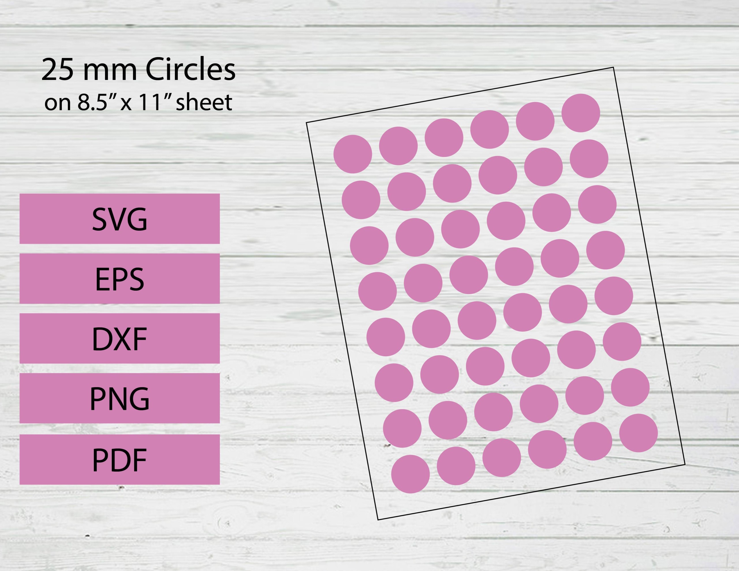 25 mm circle cabochon cut file template - Craft with Catherine