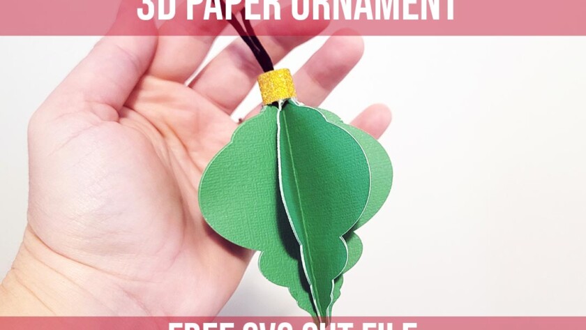 3D Christmas ornament free SVG