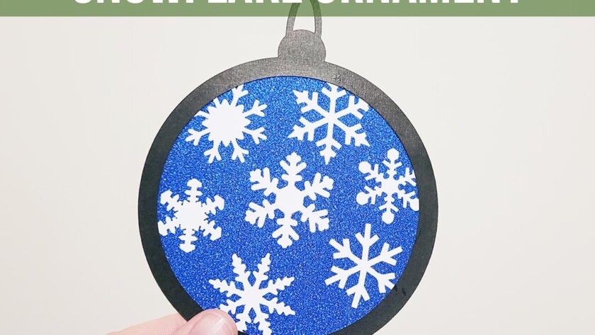 Snowflake ornament free SVG