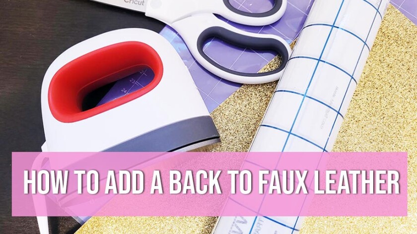 How to add a back to faux leather