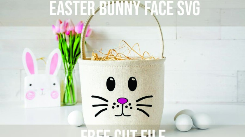 Easter bunny face svg cut file