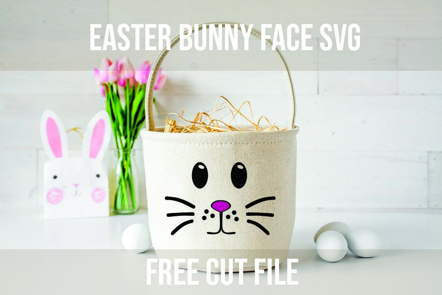 Easter bunny face svg cut file