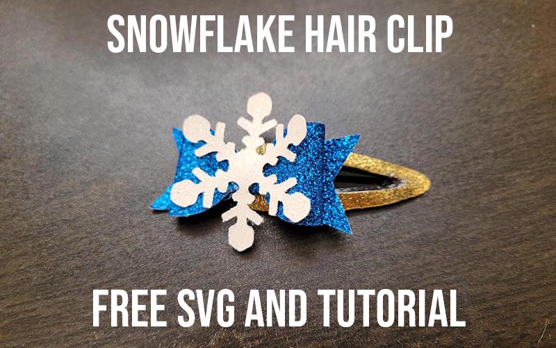 Snowflake hair clip free SVG