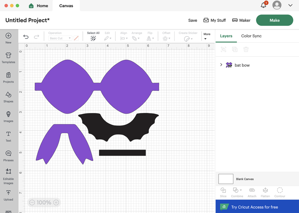 Bat hair bow free SVG file - Craft with Catherine