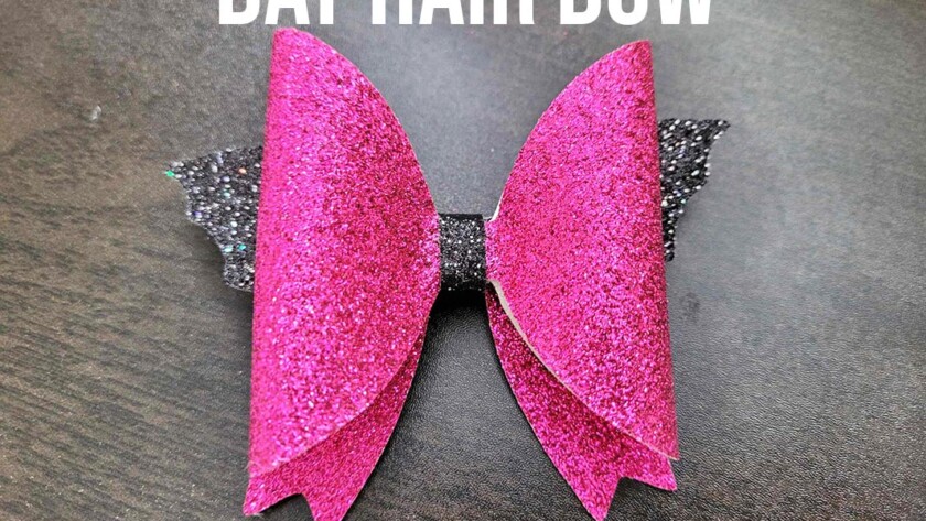 Bat hair bow free SVG file
