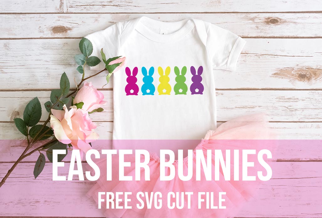 Easter bunnies free svg cut file