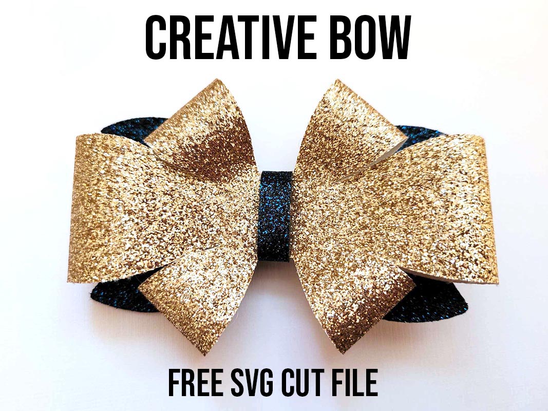 Creative hair bow free SVG