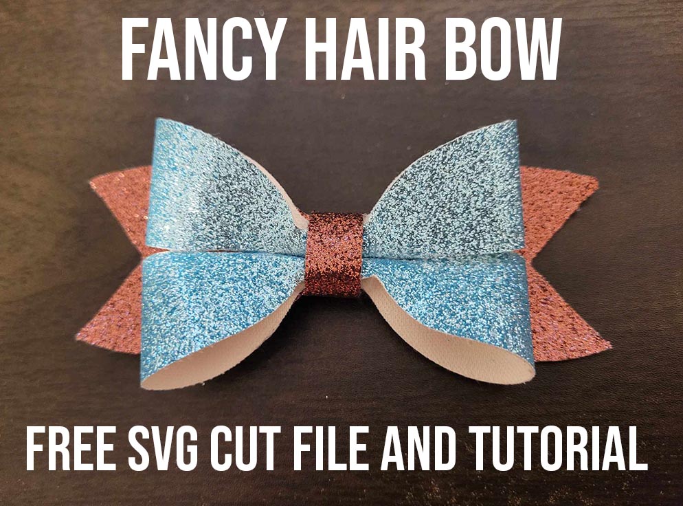 Fancy hair bow free SVG