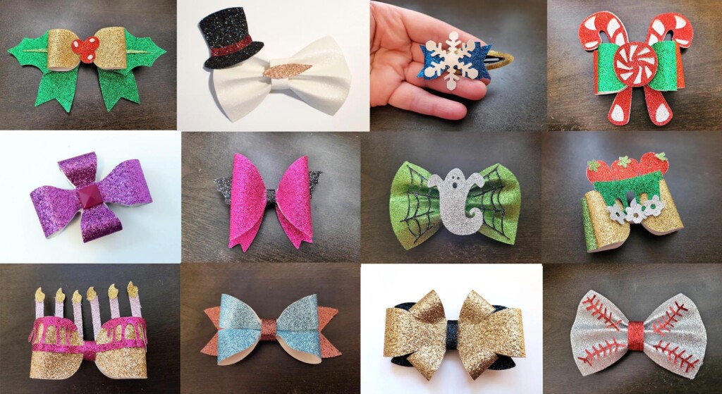 12 free hair bow svg cut files - Craft with Catherine
