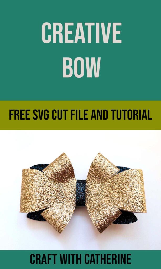 Creative hair bow free SVG - Craft with Catherine